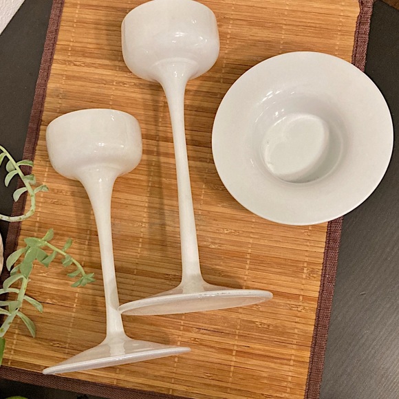 Accents 3 Piece Glass Candle Holders For Large Tealights And Pillar